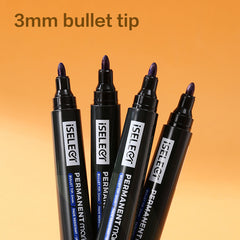 iSelect Permanent marker-2.0mm-BL| Blue ink | Bullet-tip | Fade- resistant | Smooth writing | Non-toxic