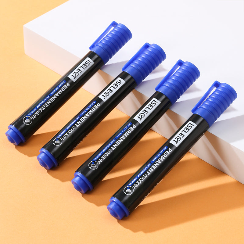 iSelect Permanent marker-2.0mm-BL| Blue ink | Bullet-tip | Fade- resistant | Smooth writing | Non-toxic