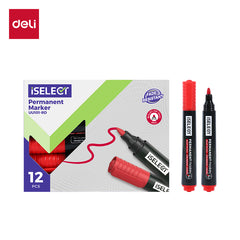 iSelect Permanent marker-2.0mm-RD | Red ink | Bullet-tip | Fade- resistant | Smooth writing | Non-toxic