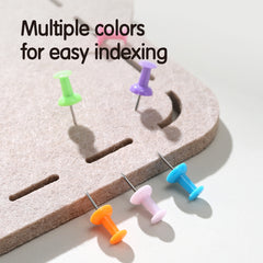 iSelect Push pin -23mm-50pcs | Assorted colors | Rust-free metal