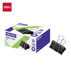 Select Binder Clips-1-51mm-12pcs |  Smooth clamping | Sleek Metallic Finish | Curved Clip