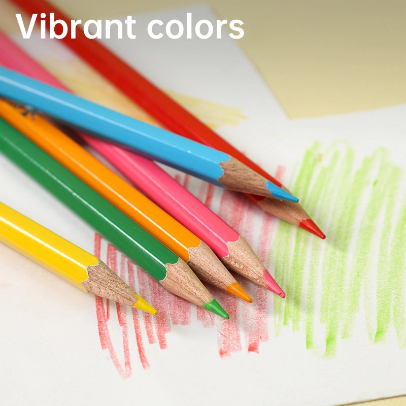 iSelect Color Pencil Large Full-12 | Vibrant | Smooth | Free sharpener | 12 colors